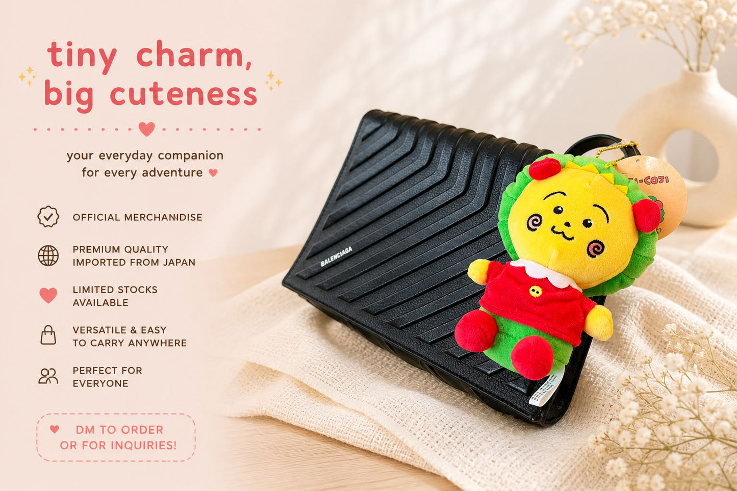 Coji-Coji Squishy Plush Mascot Keychain